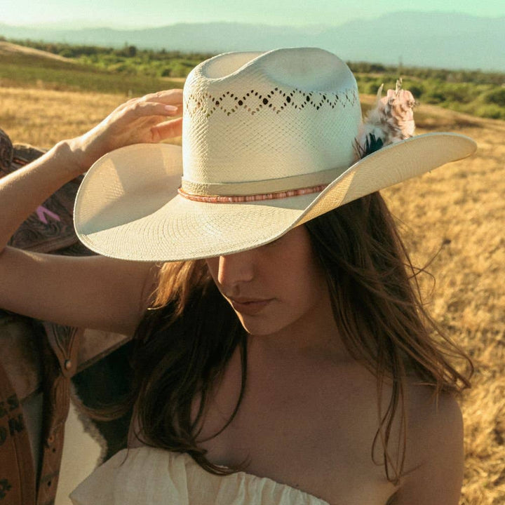 Pink Shell Hat Band - Mabel: Pink Shell Chain Hat Band - Rosalie