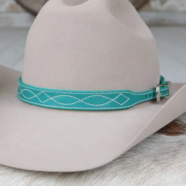Leather Boot Stitch Hat Band