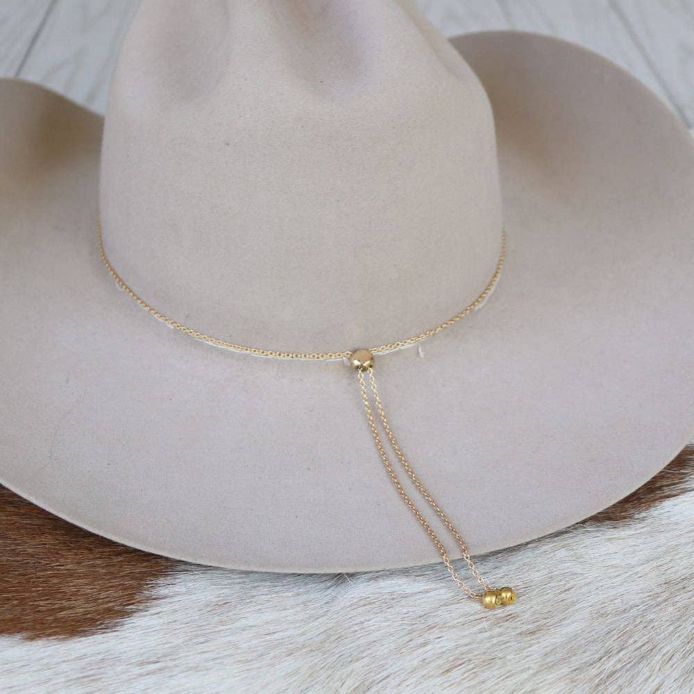 Turquoise & Grey Stone Chain Hat Band – Ada: Turquoise & Grey Stone Chain Hat Band – Ada