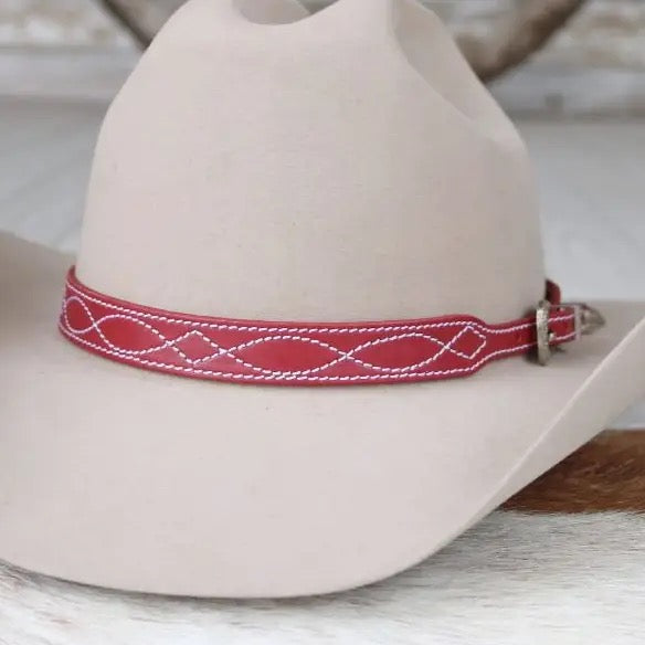 Leather Boot Stitch Hat Band