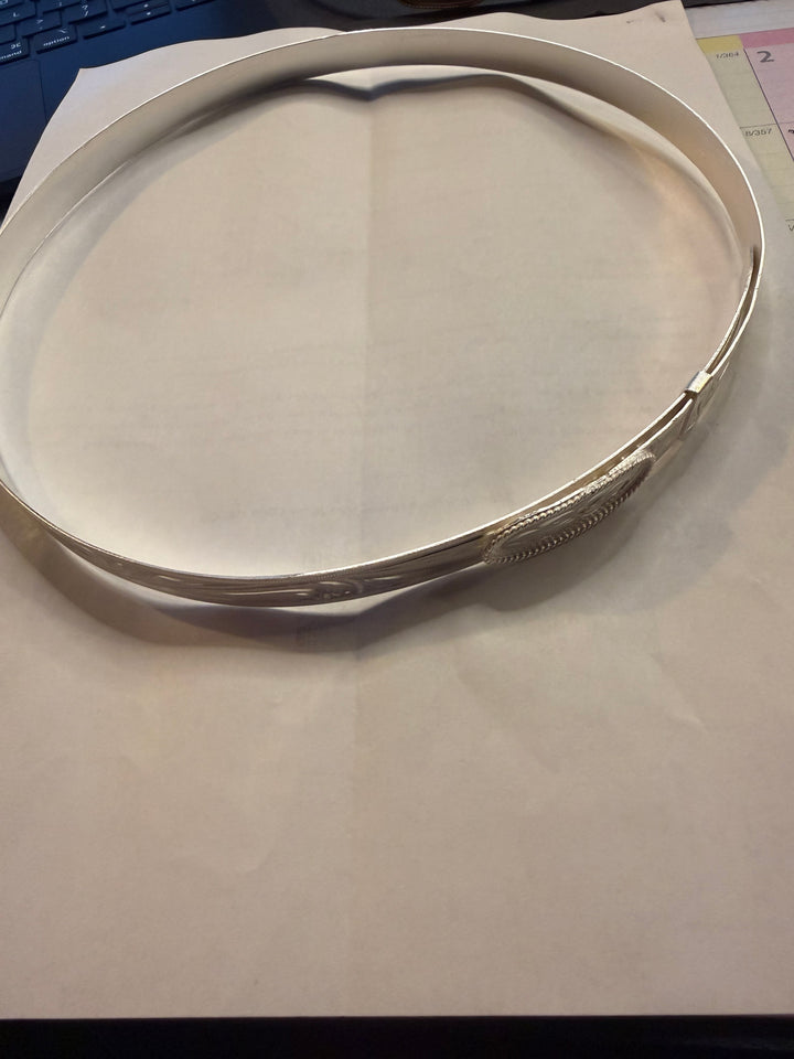 Engraved Metal Hat Band 1/2" with Buckle