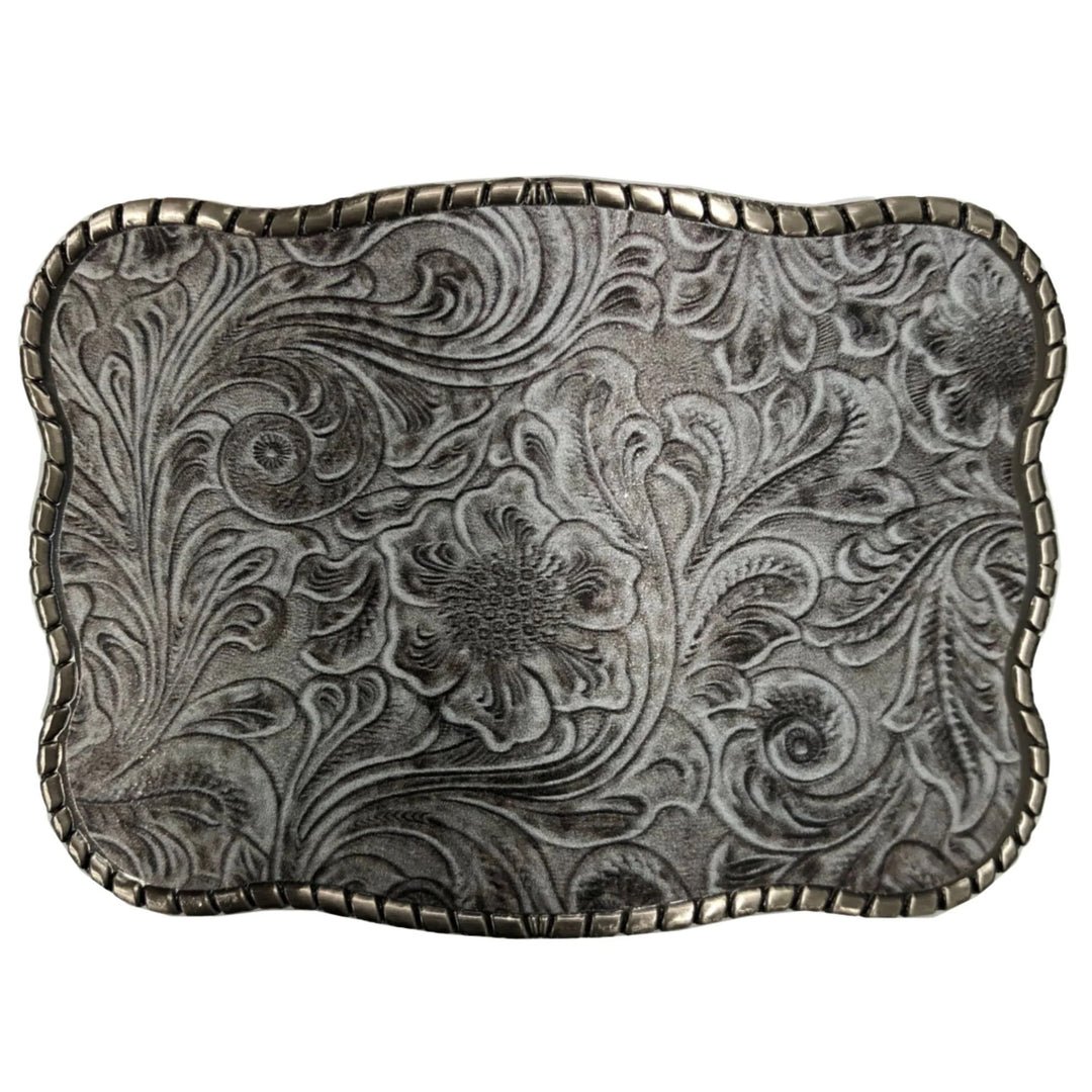Silver Floral Wallet Buckle