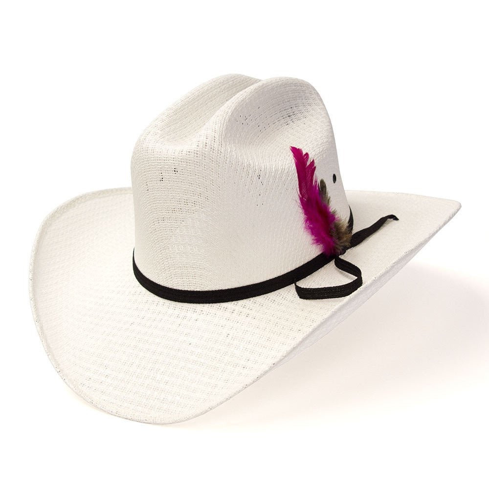 White Straw Western Cattleman Hat
