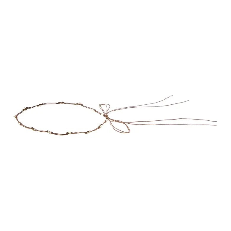 Hat Band Waxed Cord + Silver Stars