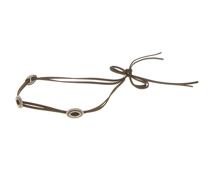 Hat Band - Suede Tie w/Conchos